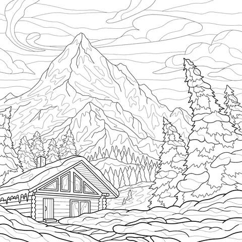Winter Mountain Cabin