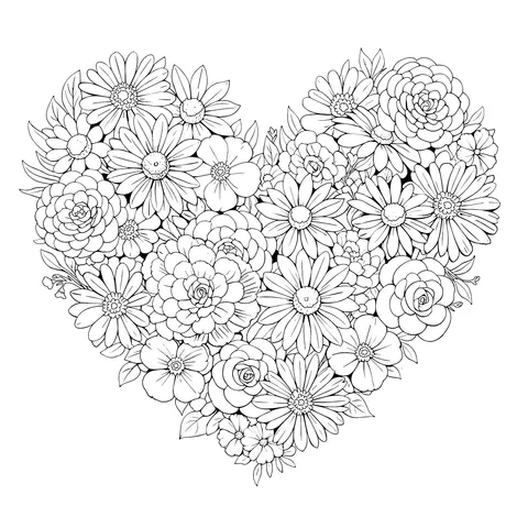 Heart - shaped Floral Pattern