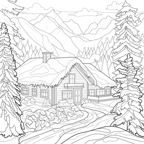 Winter Mountain Cabin