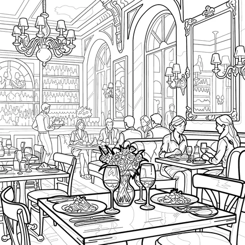 Cozy Restaurant Scene