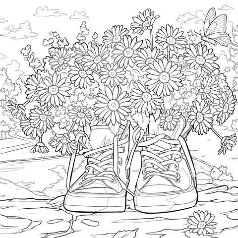 Canvas Shoes and Daisy Beauty