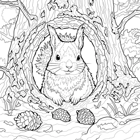 Squirrel in the Tree - hole