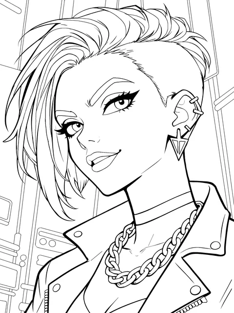 Cool Punk - style Girl