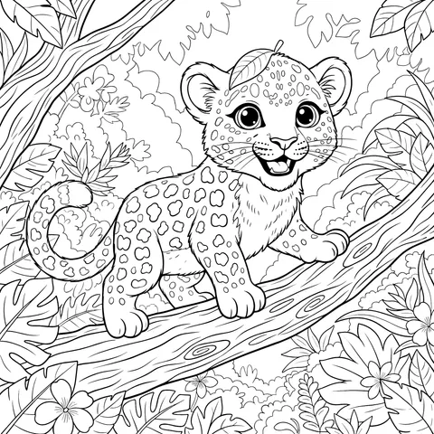 Little Leopard in the Jungle