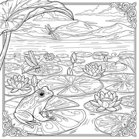 Frog in the Lotus Pond