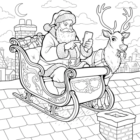 Santa Claus and Reindeer