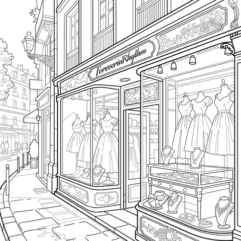 Street View of a Fashion Clothing Store