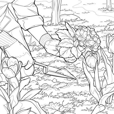 Gardening Work Scene