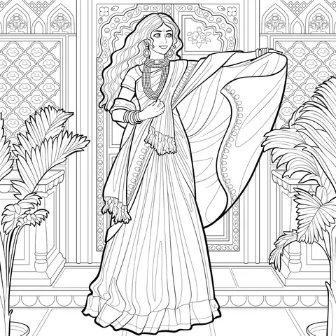 Woman in Traditional Attire