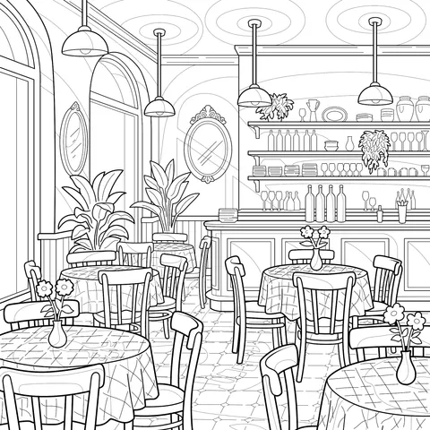Cozy Restaurant Scene