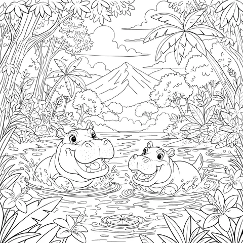 Hippos' Jungle Swim