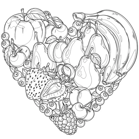 Heart - shaped Fruit Pattern