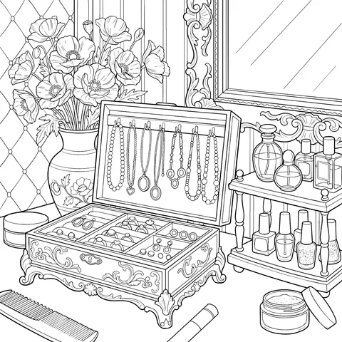 Exquisite Jewelry and Beauty Scene