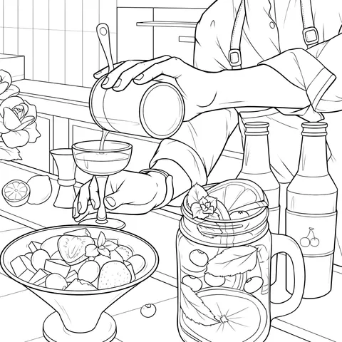 Kitchen Beverage - making Scene