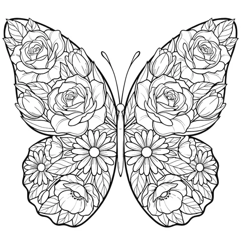 Flower - adorned Butterfly