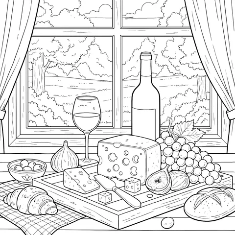 Window - side Gourmet Scene