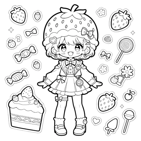 Cute Strawberry - themed Girl