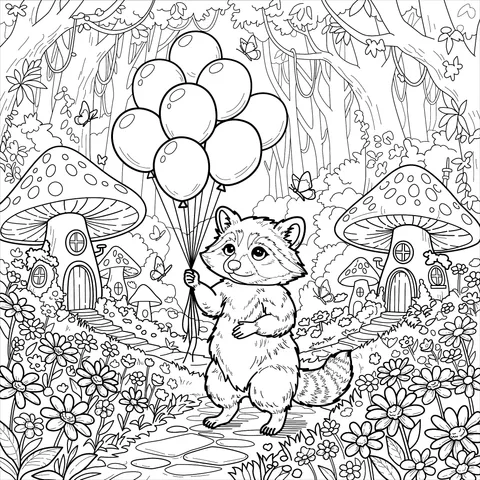 Raccoon's Magical Forest Journey