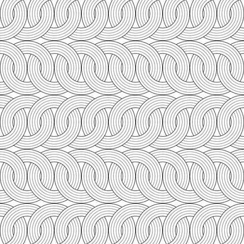 Colorful Interlocking Rings Pattern