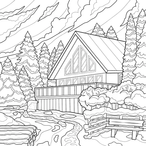 Winter Mountain Cabin