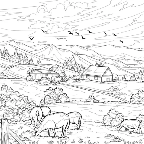 Idyllic Pastoral Landscape