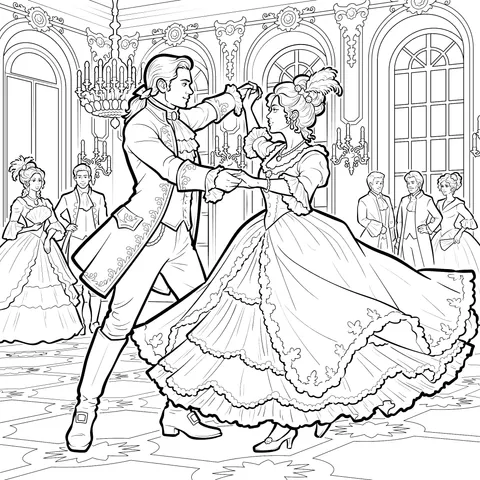 Elegant Dance in a Royal Ball