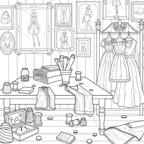 Fashion Design Studio Scene