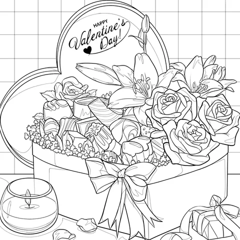 Valentine's Day Flower Box