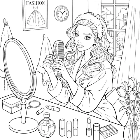 Girl's Dressing - up Moment