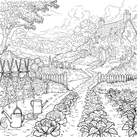 Rural Cottage Scenery