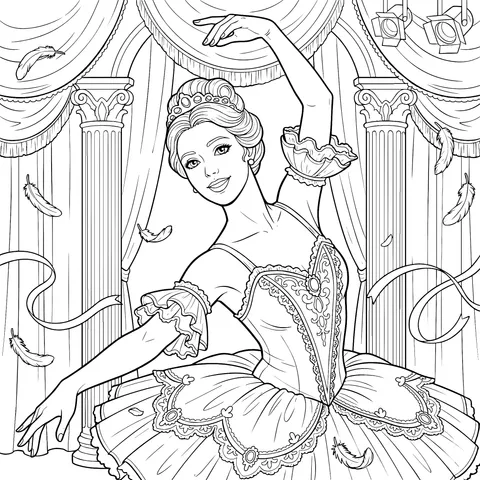 Ballet Dancer on Stage