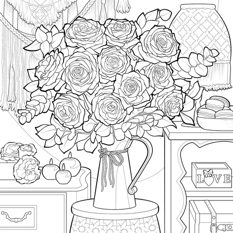 Colorful Rose Illustration