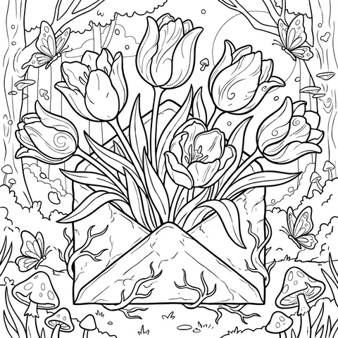 Dreamy Tulip - filled Envelope