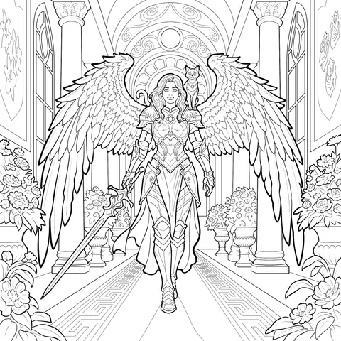 Sword - wielding Angel Strolling