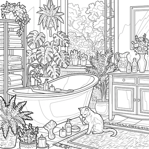Cozy Bathroom Scene