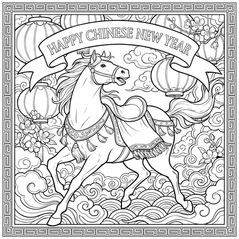 Festive New - Year Horse Picture