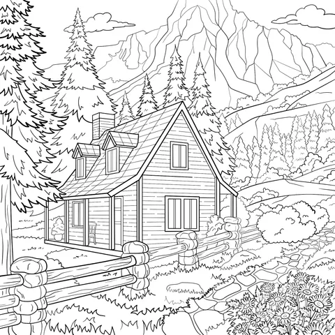 Mountain Cabin Scenery