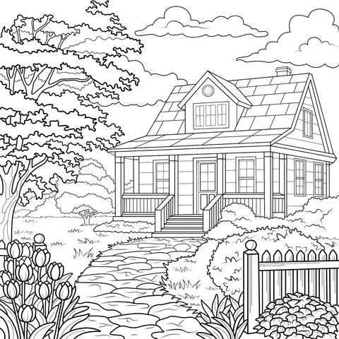 Cozy House in Spring