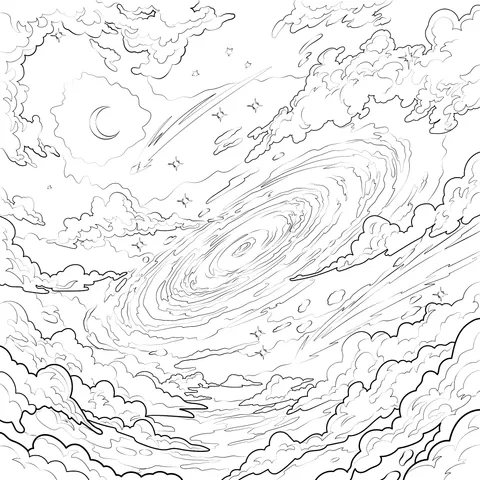 Dreamy Star - filled Sky Scene