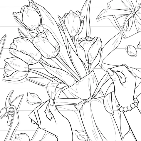 Hand - made Tulip Bouquet