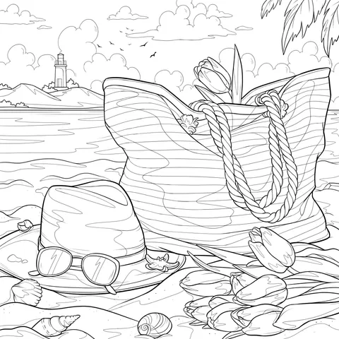 Beach Vacation Scene