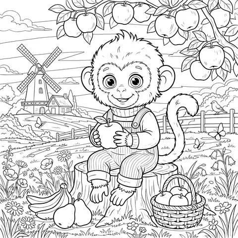 Monkey's Idyllic Countryside Time