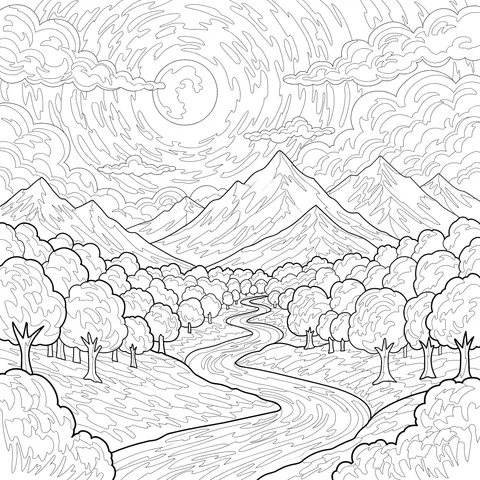 Dreamy Mountain Landscape