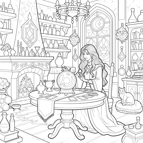 Mysterious Space of a Magic - using Witch