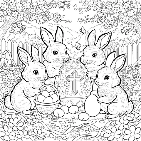 Easter Bunnies and Eggs