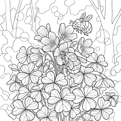 Bees in the Flower Bed