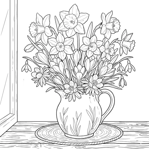 Spring Flowers in a Vase