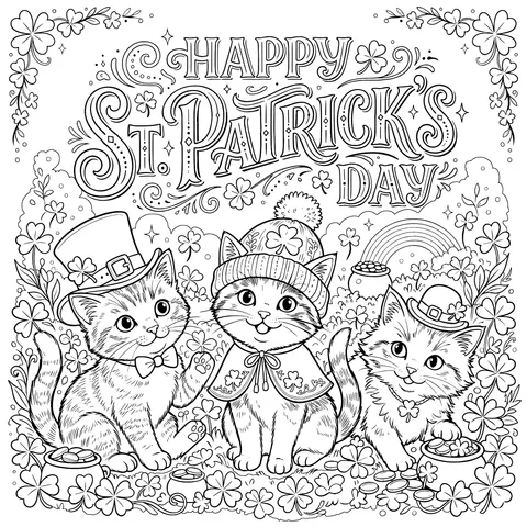 St. Patrick's Day Cats