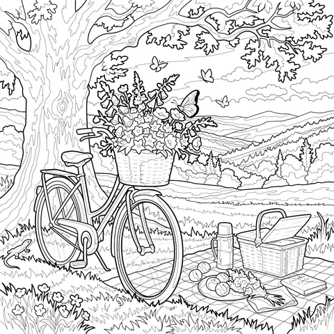 A Cozy Outdoor Picnic Scene