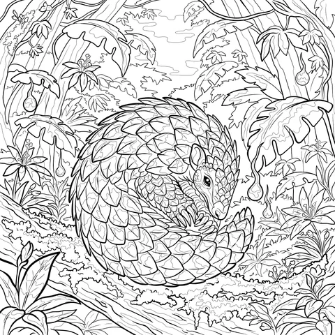 Curled - up Pangolin